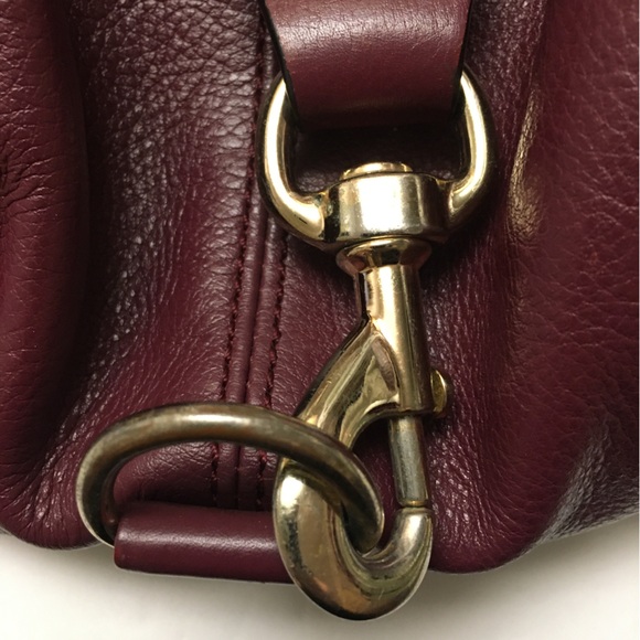 Rebecca Minkoff Leather Julian Backpack Tawny Port Burgundy Red Quilted - Picture 3 of 12